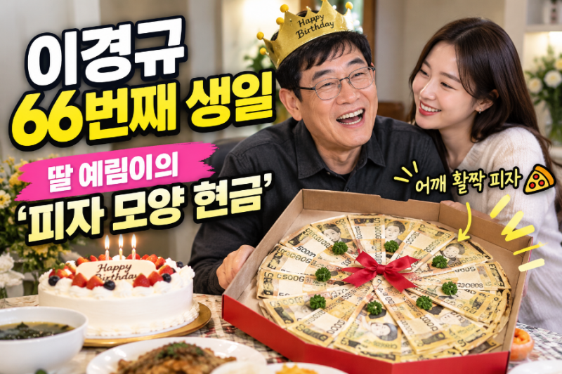 이경규 66번째 생일, 딸 예림이가 준비한 ‘피자 모양 현금’ 정체