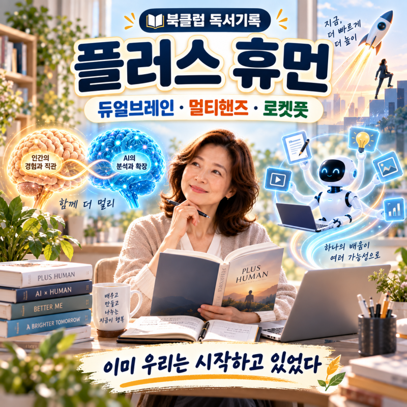 김미경 《플러스 휴먼》 북클럽 독서기록｜듀얼브레인·멀티핸즈·로켓풋, 이미 우리는 시작....