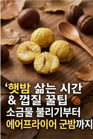 가을 햇밤 맛있게 삶는 시간! 냄비부터 에어프라이어 군밤 칼집 꿀팁, 깐밤 냉동 보관법 총정....
