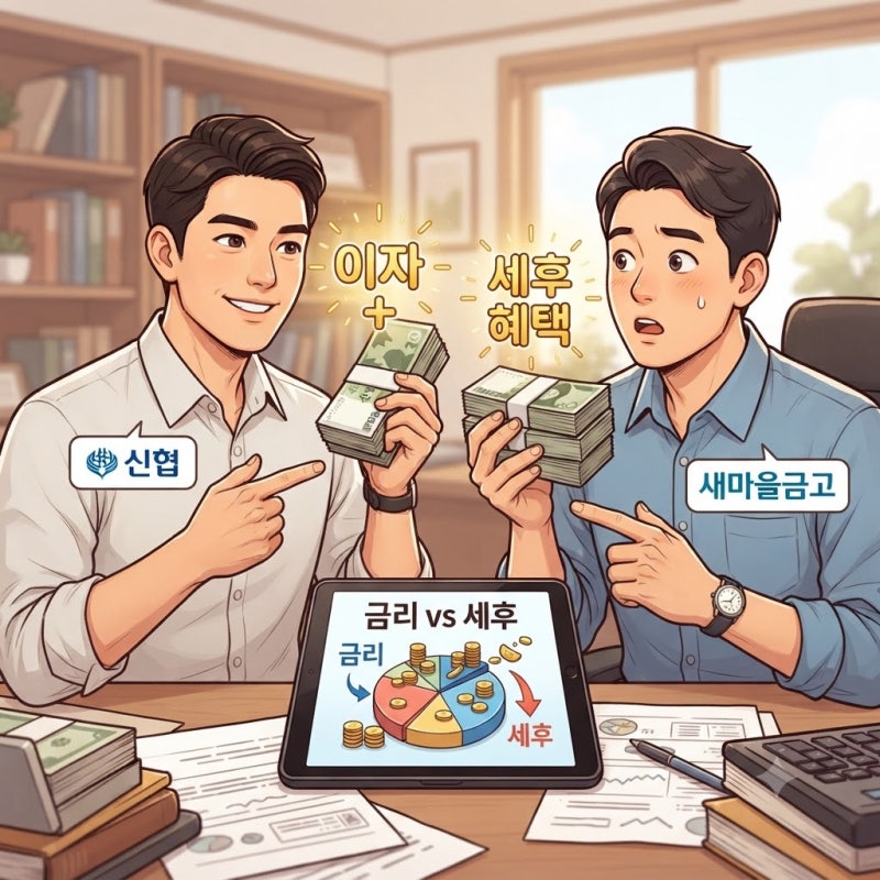 신협 정기예금 vs 새마을금고, 금리보다 세후 이자가 갈리는 조건 2026