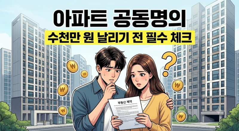 "공동명의가 무조건 이득일까?" 아파트 매수 전 모르면 수천만 원 날리는 취득세·종부세·양....
