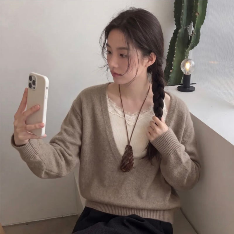 딥 브이넥 니트 위시리스트 (폴뉴아, 오버듀플레어, 토르테, 오브유이)