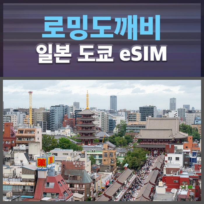 도쿄 여행 이심, 로밍도깨비 가성비 뛰어난 일본 eSIM 안정적인 데이터 연결