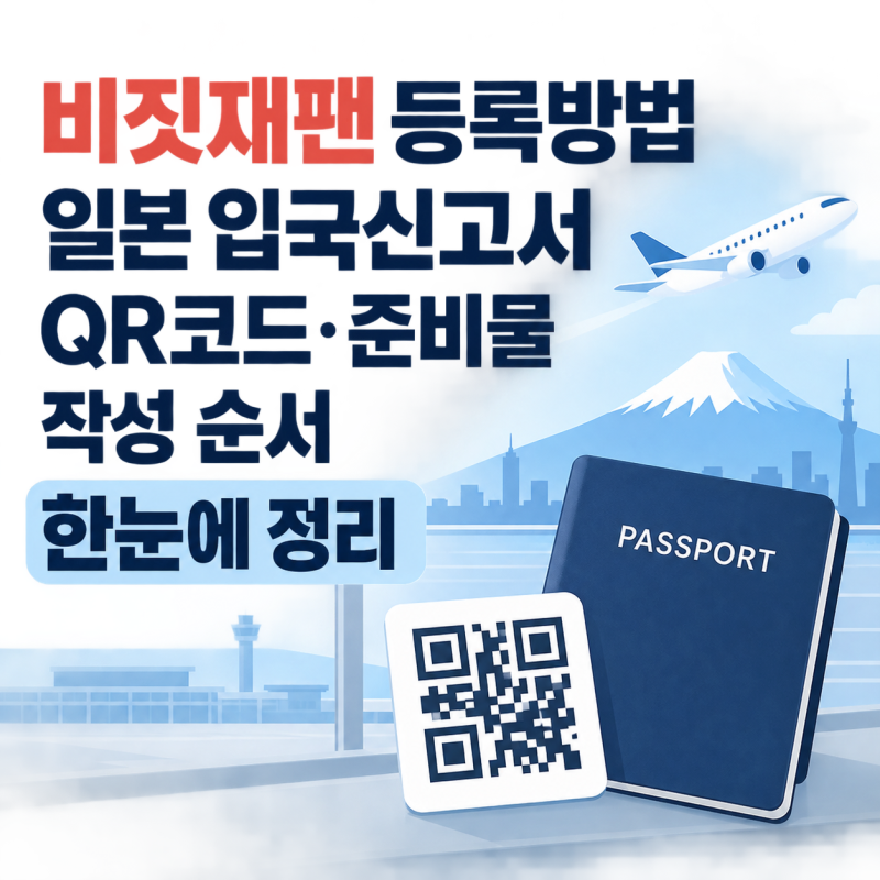 비짓재팬 등록방법 2026｜일본 입국신고서 작성부터 QR코드까지 총정리