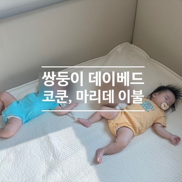 쌍둥이 데이베드 코쿤 후기｜마리데 이불까지 세팅한 우리집 아기침대