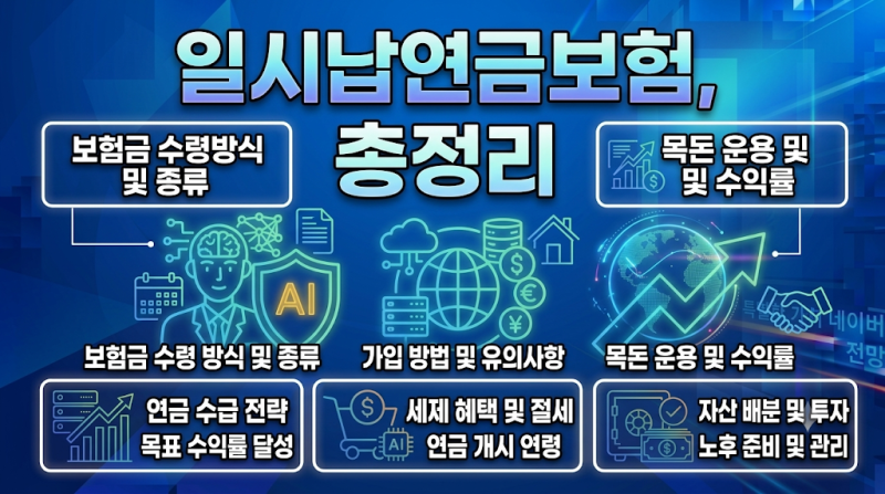 목돈 1억 넣으면 매달 얼마 받을까? 일시납연금보험 비교·나이·추천 기준 총정리
