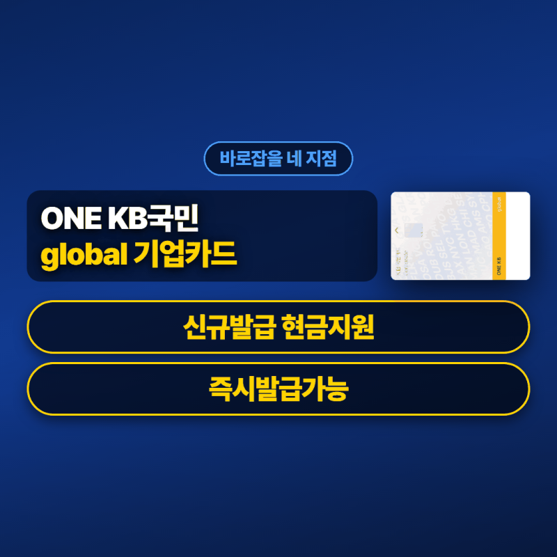 국민카드 법인카드 개인사업자도 발급되는 조건