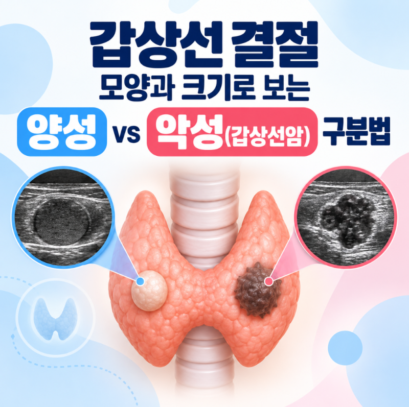 갑상선 결절 모양과 크기로 보는 양성 vs 악성(갑상선암) 구분법