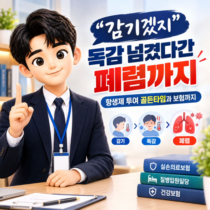“감기겠지” 독감 넘겼다간 폐렴까지｜항생제 투여 골든타임 제대로 알기