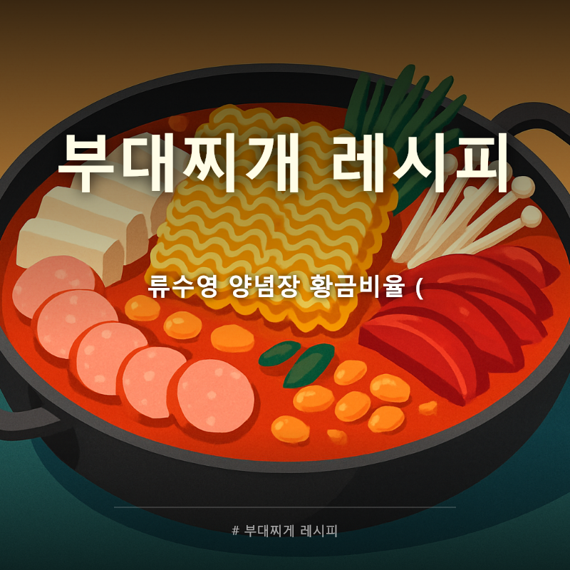 **부대찌개 레시피 | 류수영 양념장 황금비율**