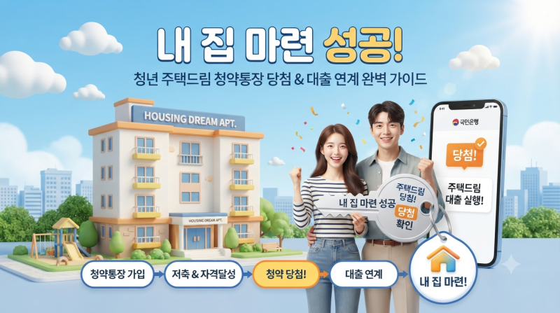 청년 주택드림 청약통장 당첨 후 정책대출 연계 조건 완벽 정리, 금리 혜택과 신청 방법까지