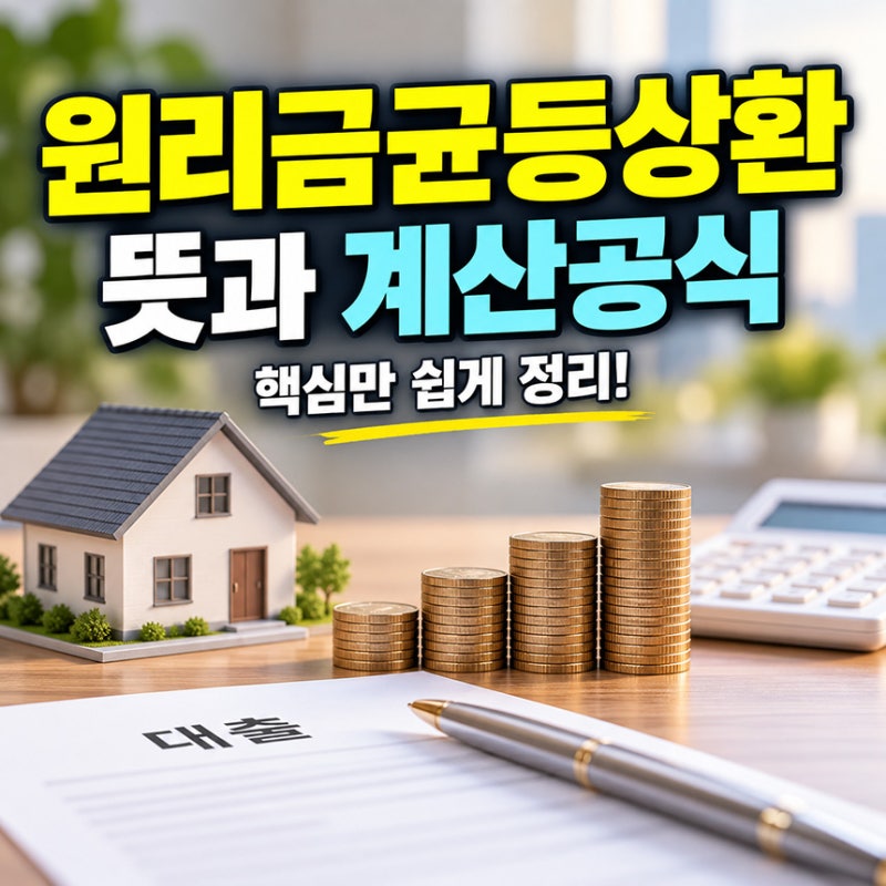 원리금균등상환 뜻, 계산공식 계산방법 그리고 원금균등상환과의 차이