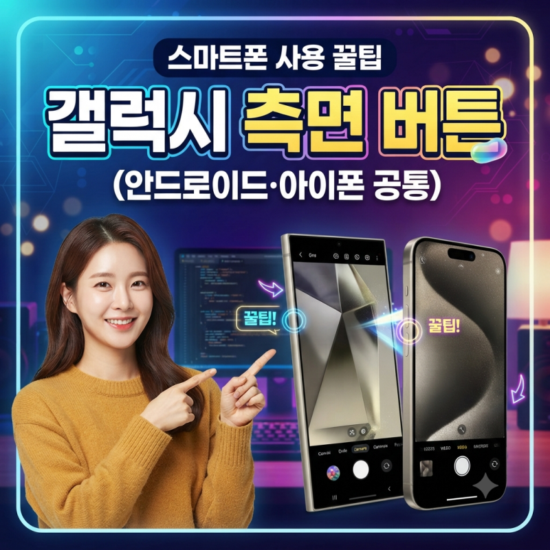 스마트폰 갤럭시 측면 버튼 꿀팁 (안드로이드·아이폰 공통) | 스마트폰 사용 꿀팁