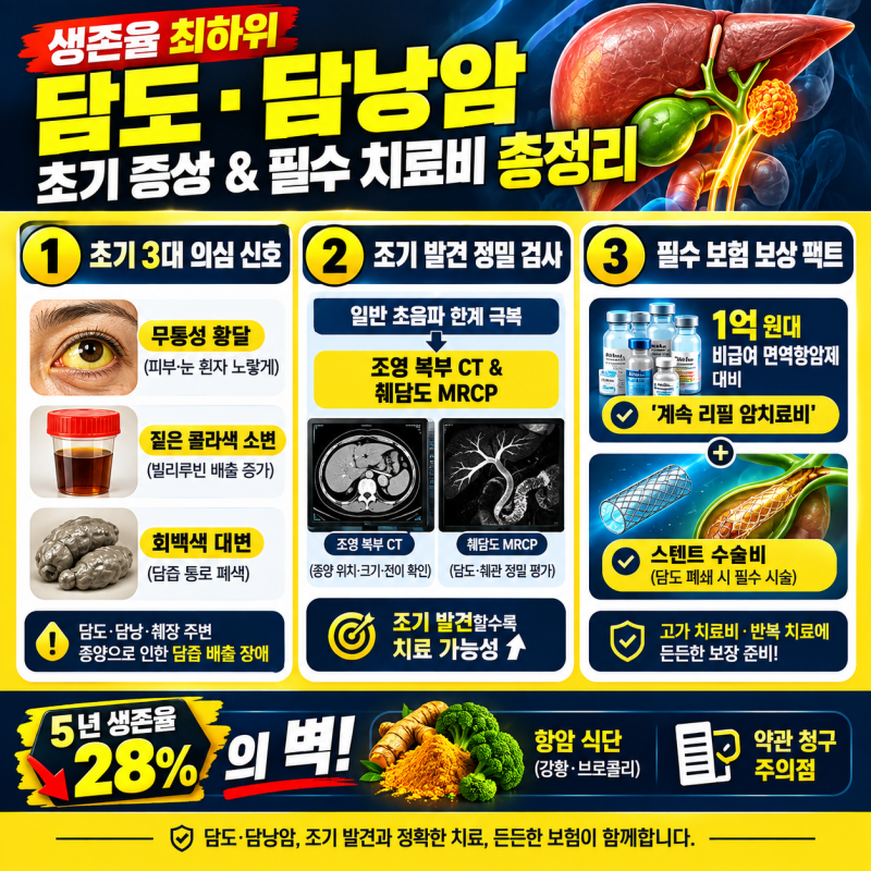 [암시리즈 09] "소화불량인 줄 알았는데 담도암 말기?" 5년 생존율 최하위 담도·담낭암과 필수....
