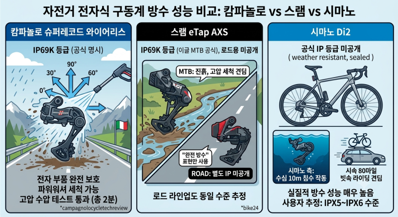 전동 구동계 자전거는 세차하면 고장나는거 아니야?