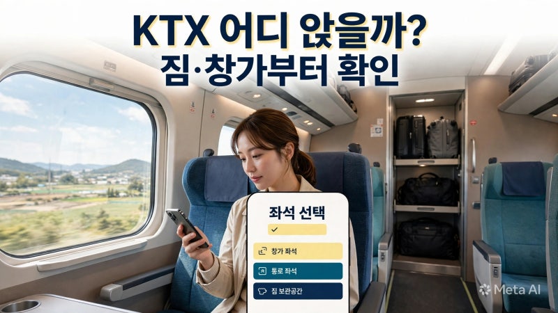 KTX 좌석 어디가 좋을까?｜창가·콘센트·짐·햇빛 피하는 자리 고르는 법