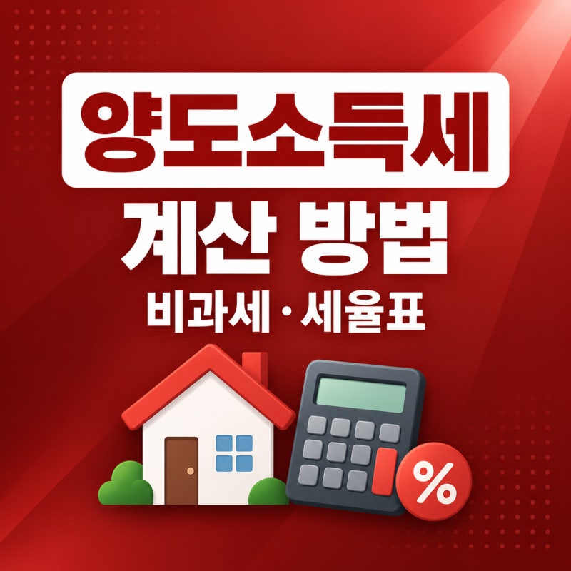 양도소득세 계산 방법｜비과세 요건·세율표로 직접 계산하기
