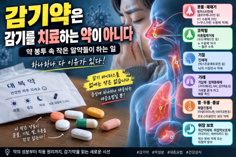 감기약은 감기를 치료하는 약이 아니다 콧물약·기침약·진해거담제·해열진통제는 몸에서 ....