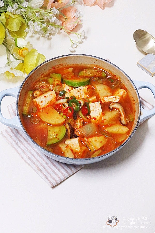 고추장찌개 레시피 감자 애호박찌개