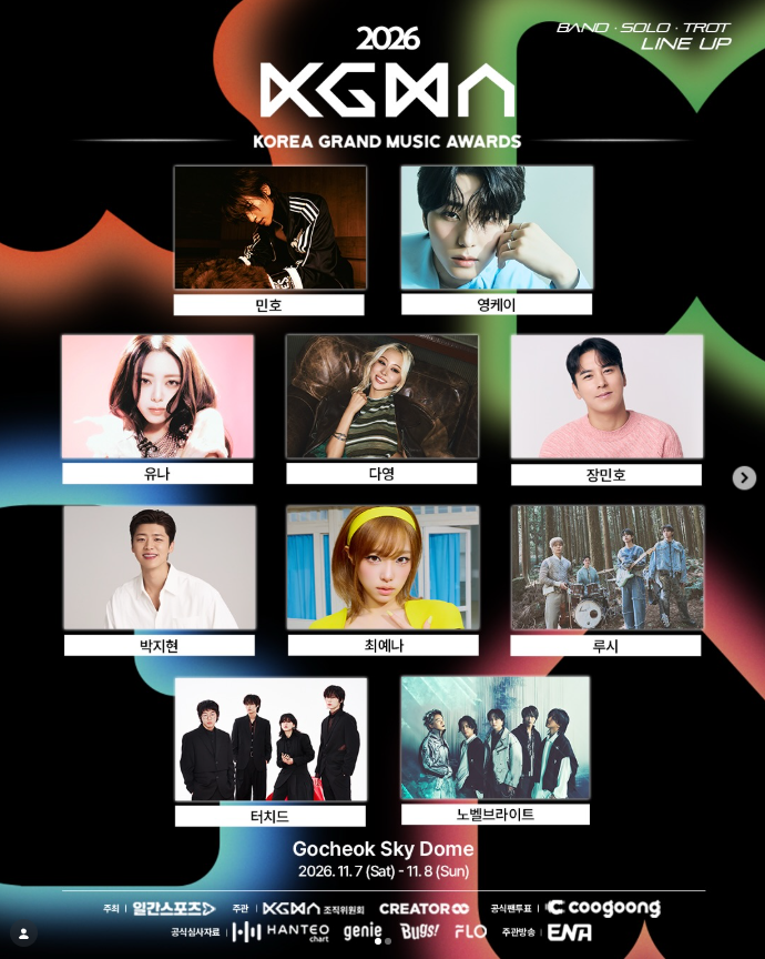 투어스·웨이션브이·KGMA 2026 라인업 공개, K-POP 팬들 주목!
