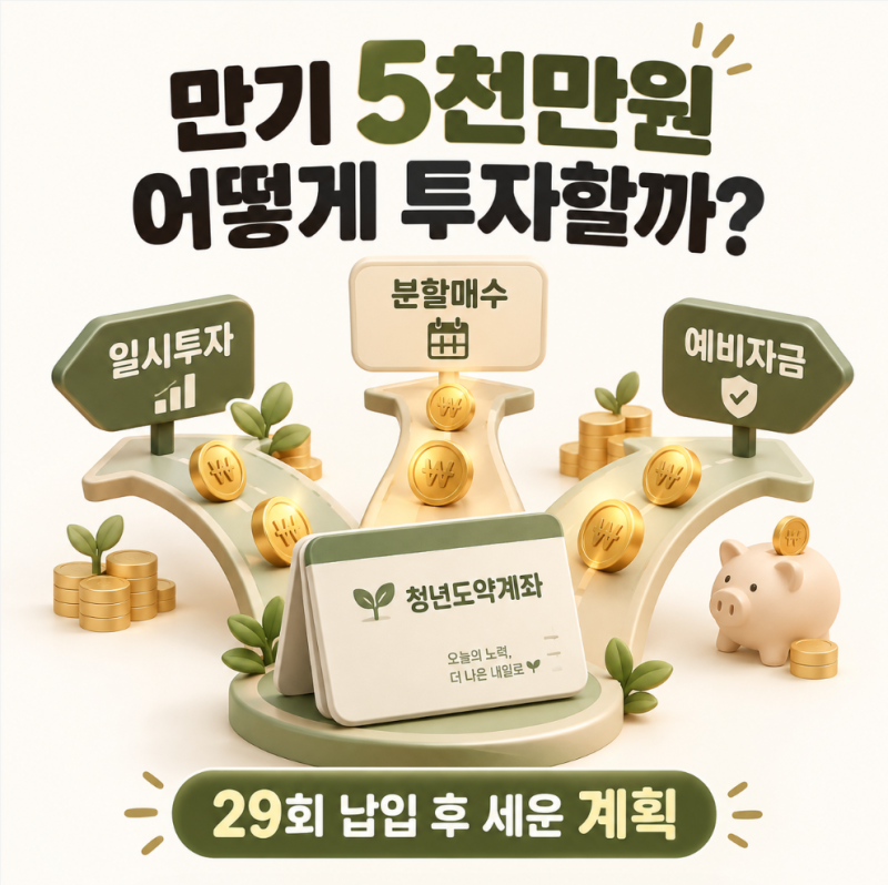 청년도약계좌 29회 납입 후기, 만기 약 5천만원 목돈 일시매수 vs 분할매수 4개월 차 주린이의 ....