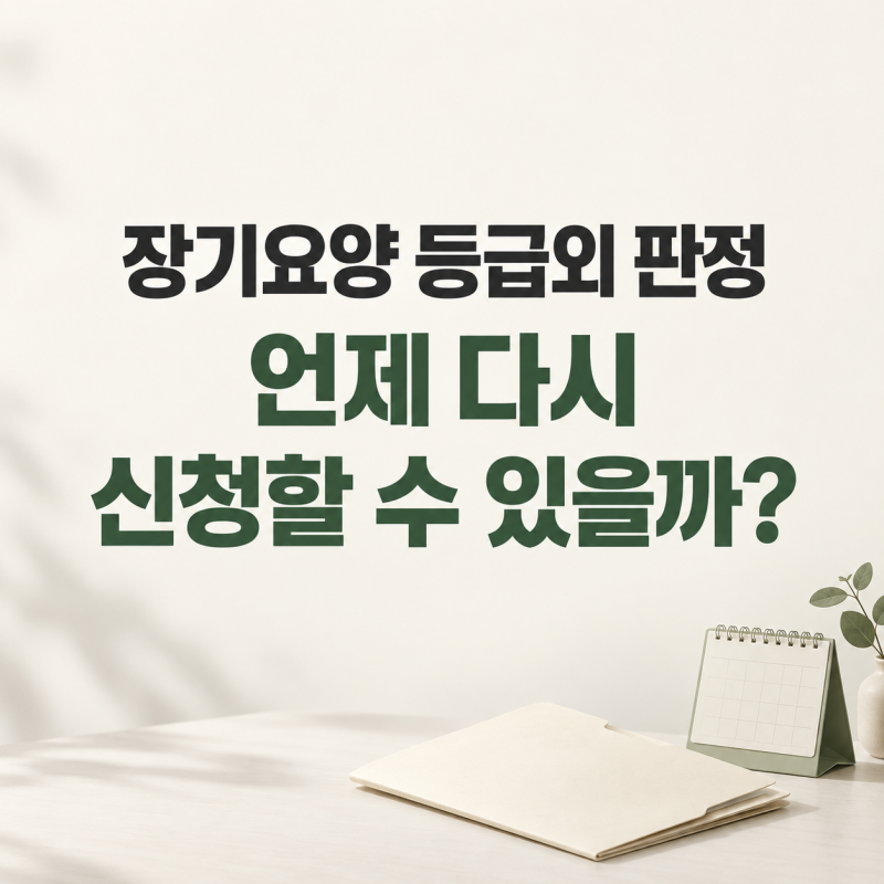 장기요양 등급외 판정을 받았다면 언제 다시 신청할 수 있을까?