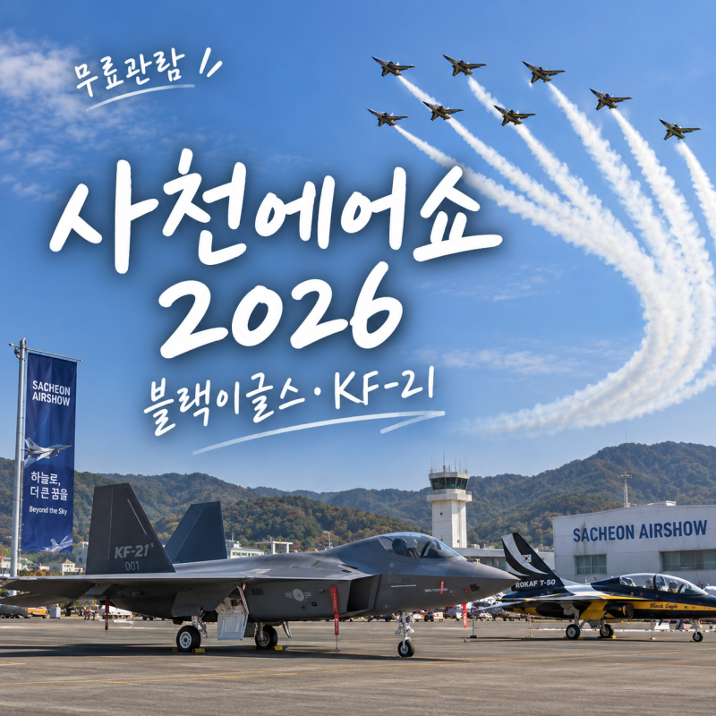 2026 사천에어쇼 일정 사전예약 신청 방법 일정 시간 총정리