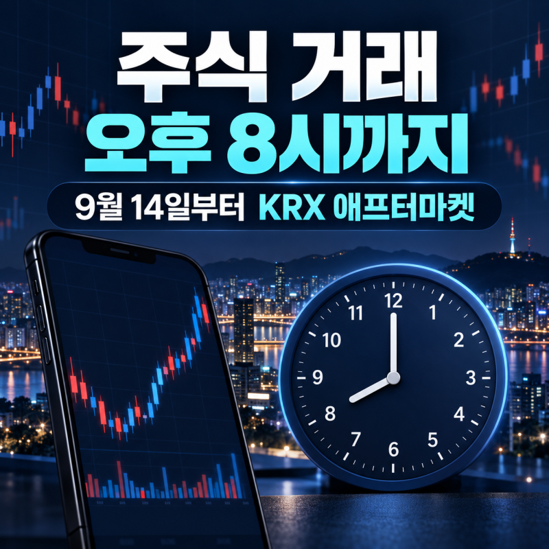 2026년 9월 14일부터 주식 거래 오후 8시까지｜KRX 애프터마켓 이용방법