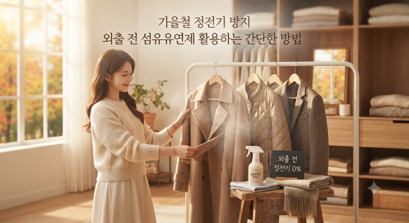 가을철 정전기 방지, 외출 전 섬유유연제 활용하는 간단한 방법