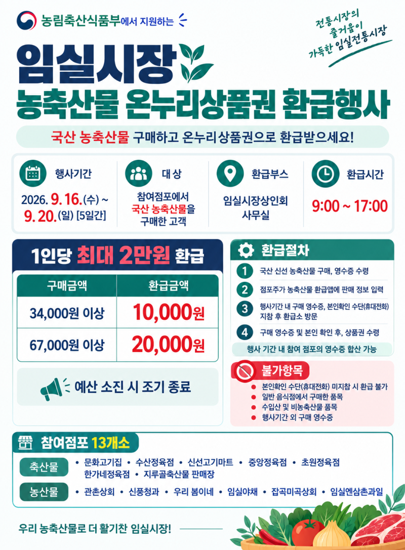 온누리상품권 사용처·환급행사 정리, 추석 전 최대 2만원 돌려받는 법 온누리상품권 사용처....