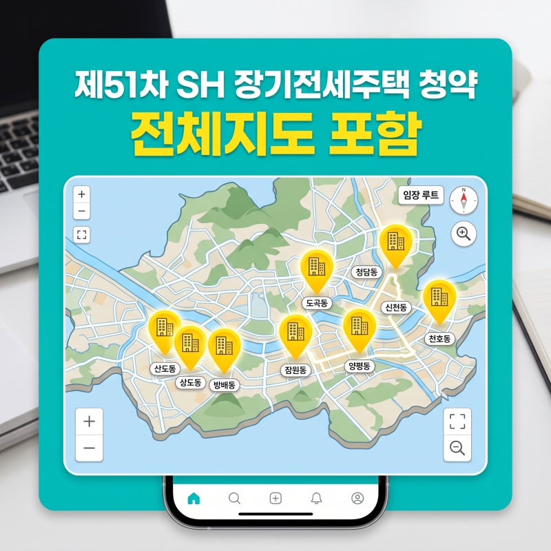 [SH]제51차 SH 장기전세주택 청약 핵심 가이드 및 주요 단지 지도