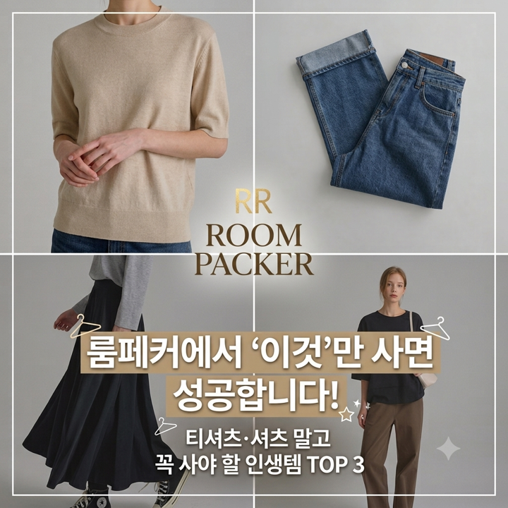 룸페커에서 '이것'만 사면 성공합니다: 티셔츠·셔츠 말고 꼭 사야 할 인생템 TOP 3