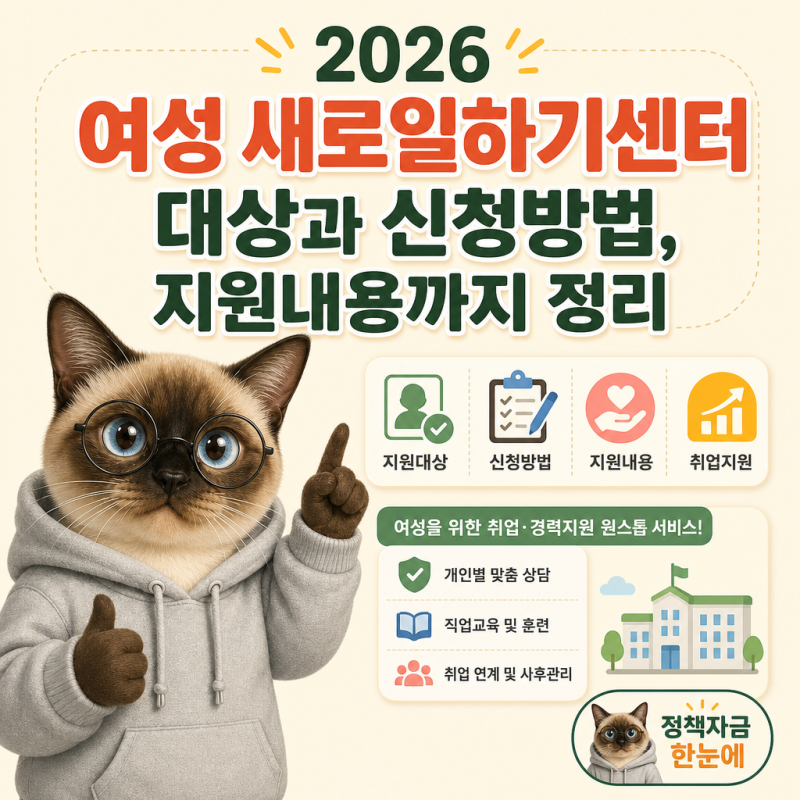 2026 여성 새로일하기센터 대상과 신청방법, 지원내용까지 정리