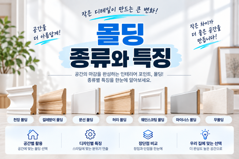 [정보] 몰딩의 종류와 특징