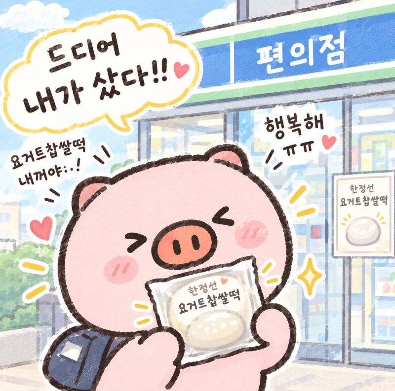 [한정선 요거트찹쌀떡] GS25 편의점 신상 간식 추천 재고조회 예약 후기
