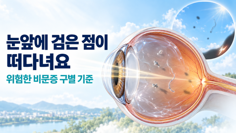 눈앞에 검은 점이 떠다녀요, 비문증은 왜 생길까? 위험한 비문증을 구별하는 기준