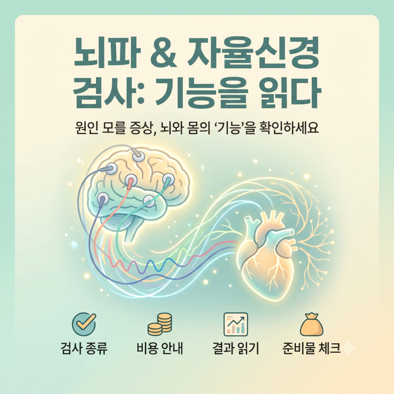 자율신경 검사(HRV)와 뇌파검사의 차이: 어지럼증·두통 원인 찾기