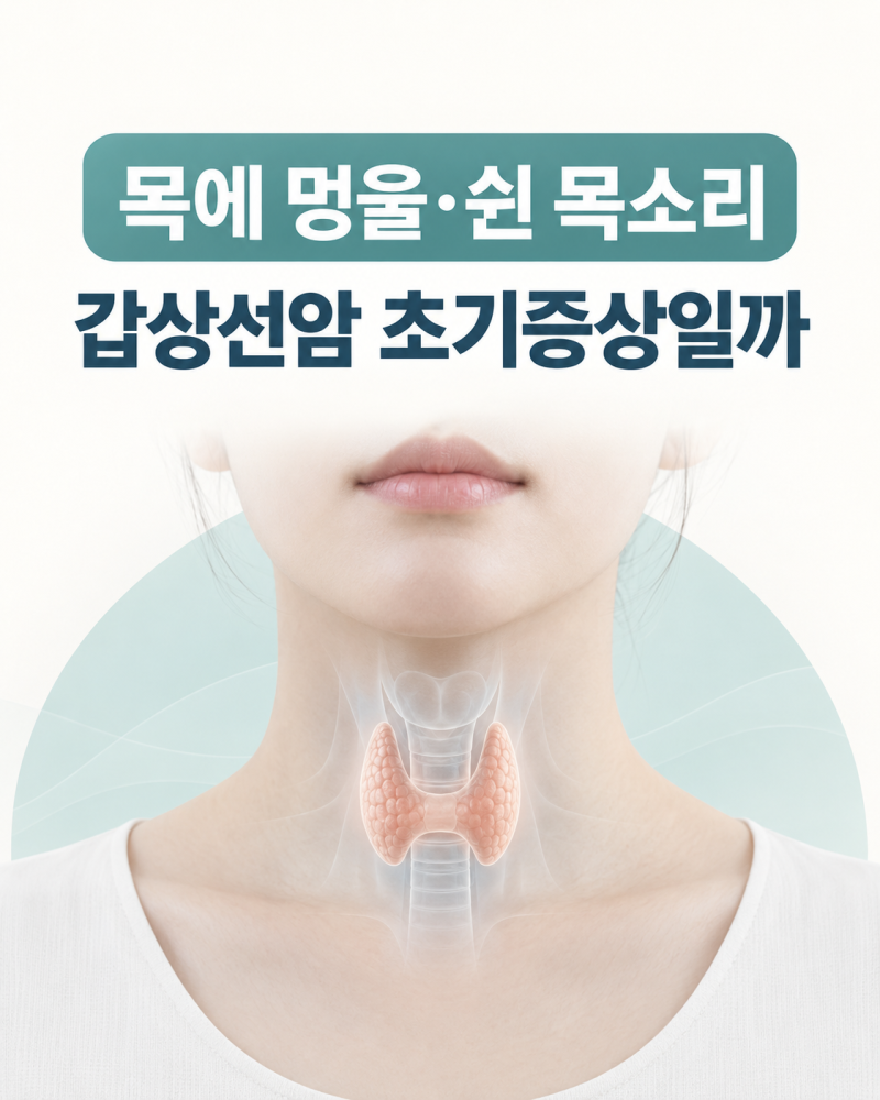 목에 멍울이 만져지고 목소리가 쉬었다면, 갑상선암 초기증상일까?
