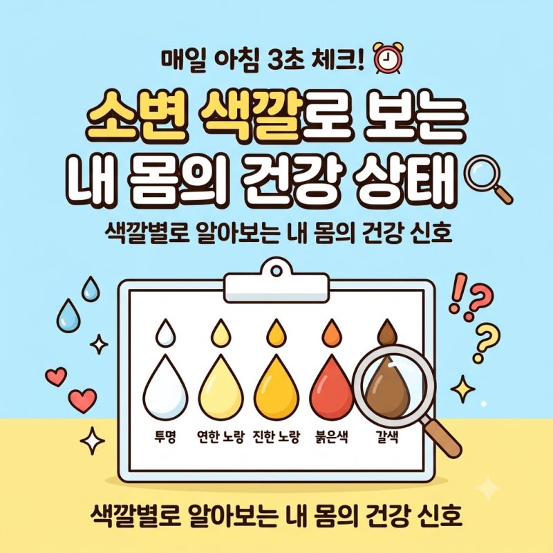 내 몸의 비밀 신호! 소변 색깔로 보는 건강 상태