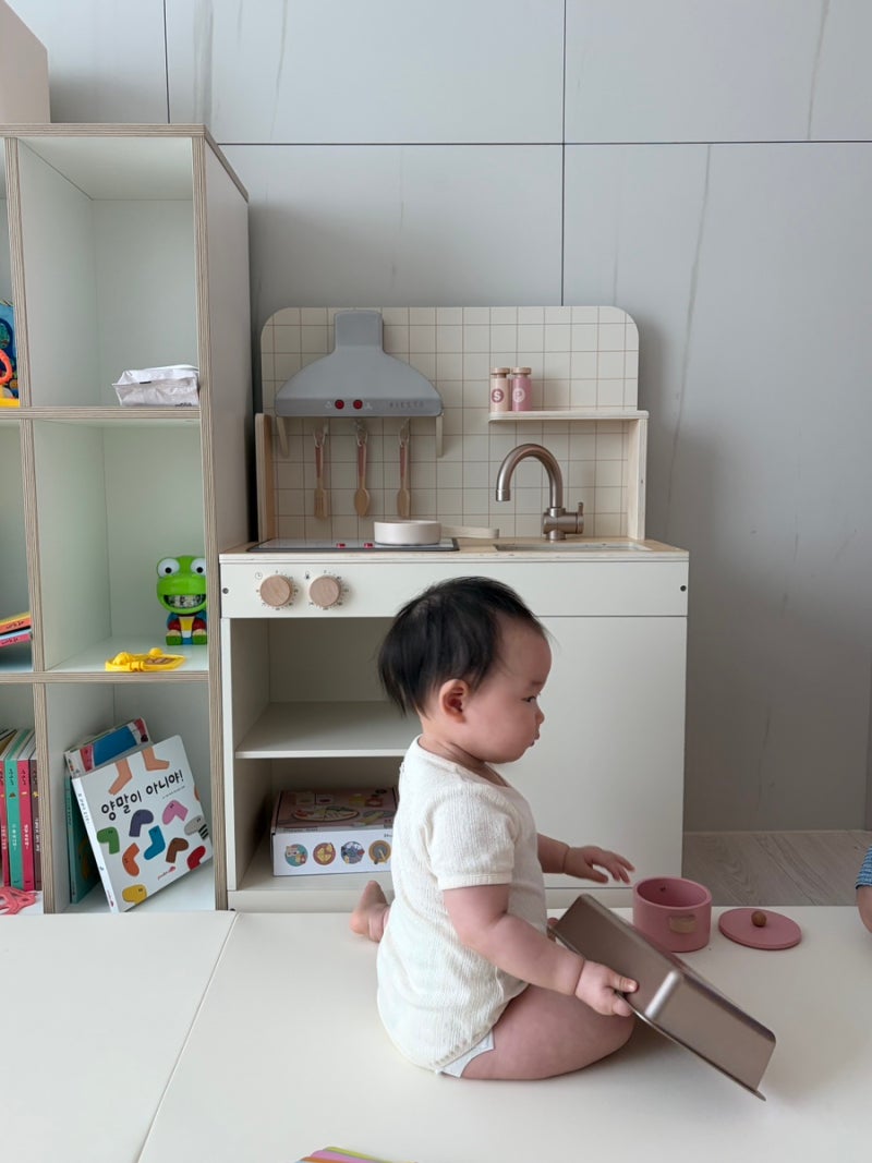 아기있는 집 인테리어 | 피에스타 주방놀이, 돌 아기도 엄마도 좋아하는 원목 교구!