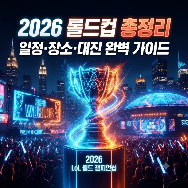 2026 롤드컵 개최지부터 일정까지 총정리! 올해 승자는 누구?