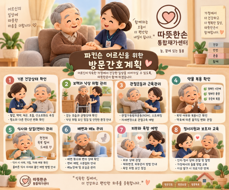 파킨슨병과 파킨슨 증후군, 같은 병일까요? (부산 해운대구 방문간호 방문요양)