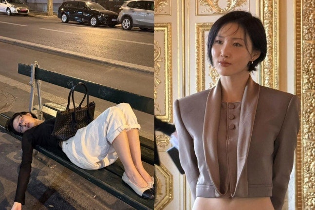 화사, 파리서 한지 알리고 벤치에 벌러덩…공식 일정 뒤 자유로운 반전 일상