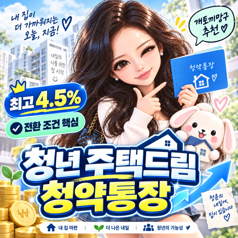 청년 주택드림 청약통장 갈아탈까? 일반 청약통장과 차이 비교