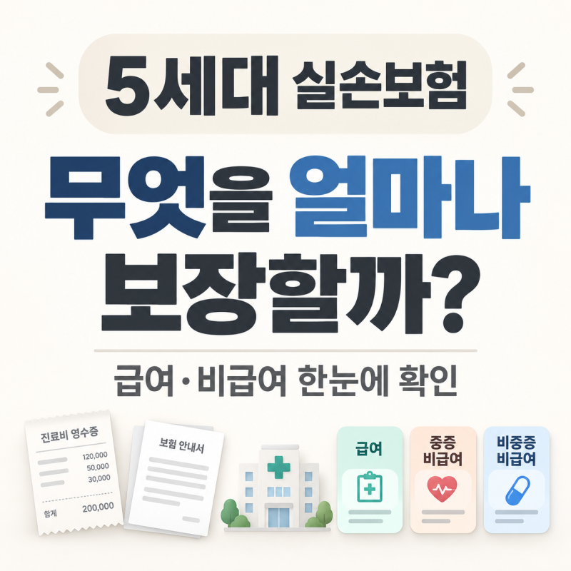 5세대 실손보험 보장내용, 비급여는 어디까지 보장될까?