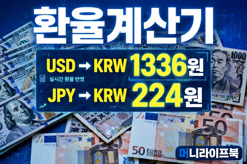 환율계산기 1336원에 224원 벌어들인 3가지 환테크 역발상