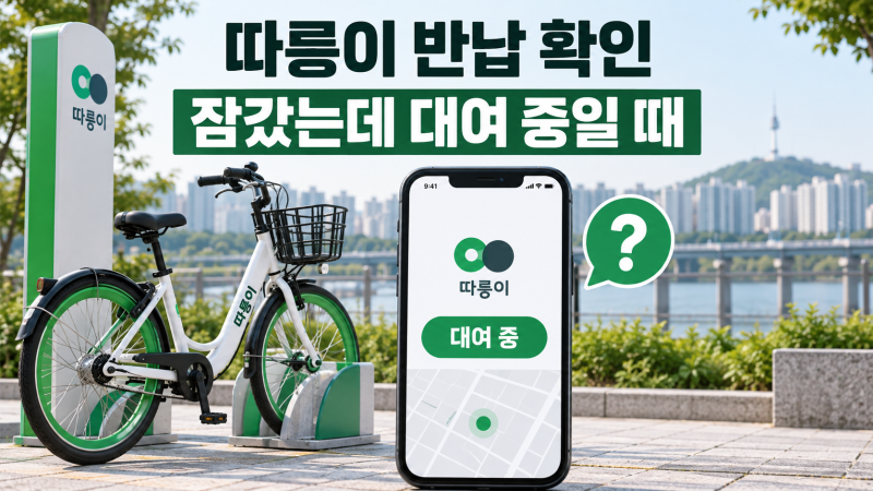 따릉이 잠갔는데 반납 문자가 안 오면 그대로 가도 될까?