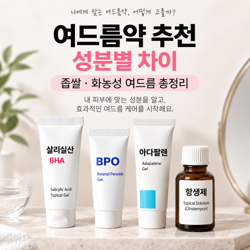 여드름약 추천 약국여드름약 성분별 비교 좁쌀·화농성 여드름 약국약 총정리 여드름박멸템