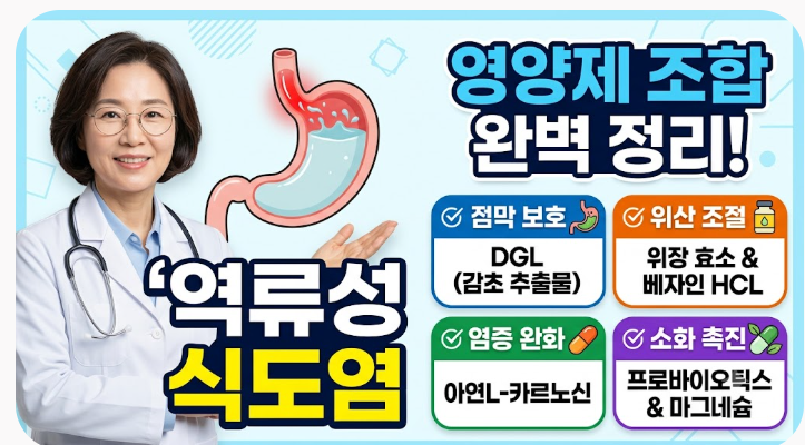역류성 식도염 영양제 조합, 이렇게 챙기면 속이 한결 편해져요