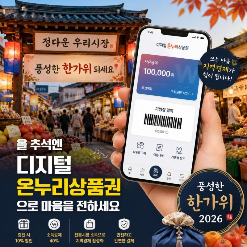 2026 온누리상품권 추석 특별할인 D-2